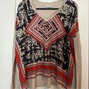 Cabi V Neck Patterned Top